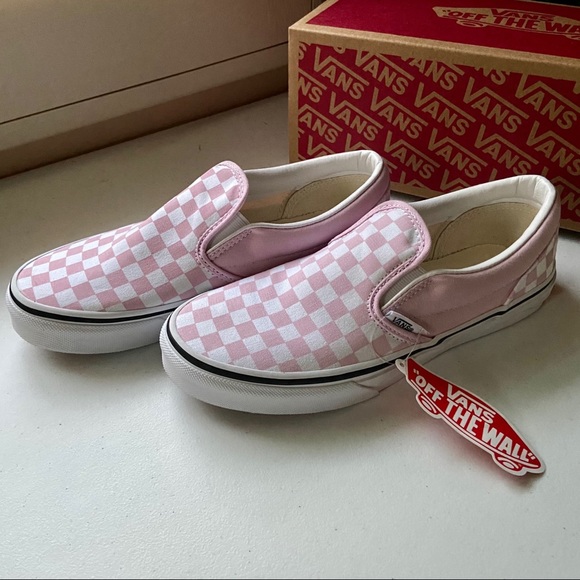 Baby pink and true white checkerboard Vans NWT - Picture 2 of 6